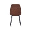 Chaises vintage Charlie en cuir, fauteuils en forme de cuvette cognac