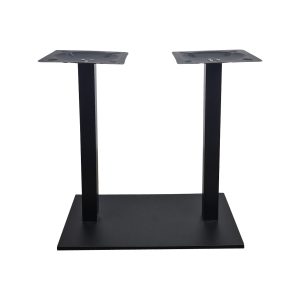 Super-Seat | The Design Bistro Table Pedestals Double Black | Métal noir au design industriel épuré, idéal pour différents types de plateaux de table. | Mobilier de restauration