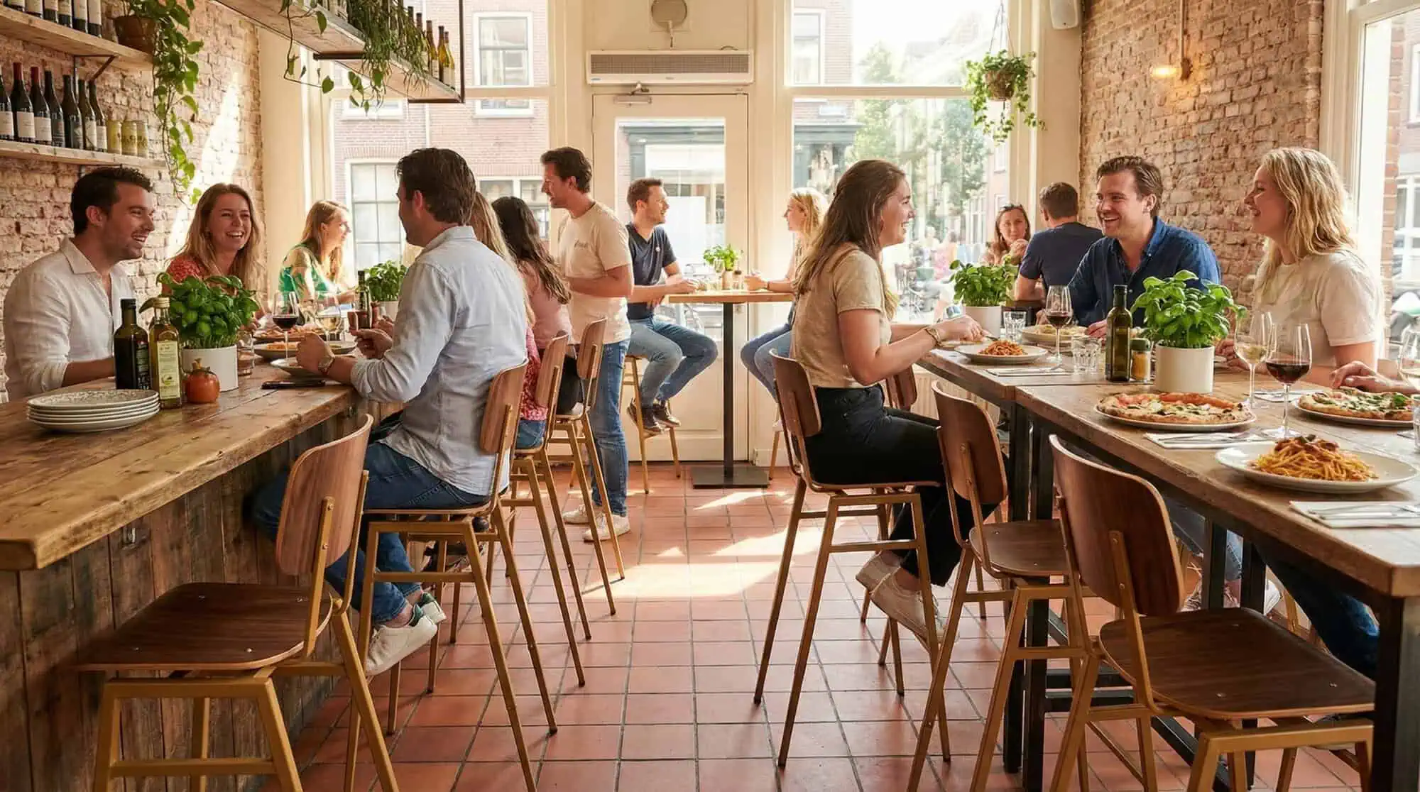 Tabourets de bar industriels Rietveld marron / ocre