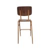 Tabourets de bar industriels Rietveld marron / ocre