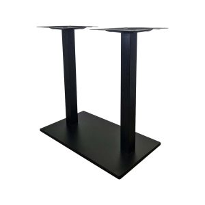 Super-Seat | Base de table en métal noir | Noir, repose-pieds en métal haut avec support d'extérieur moderne de 108 cm, design minimaliste. | Horecameubilair