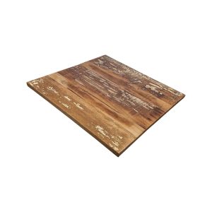 Super-Seat | Plateaux de table vintage en bois massif | Panneau carré en bois rustique à la finition robuste, dans différentes nuances de brun. | Mobilier de restauration