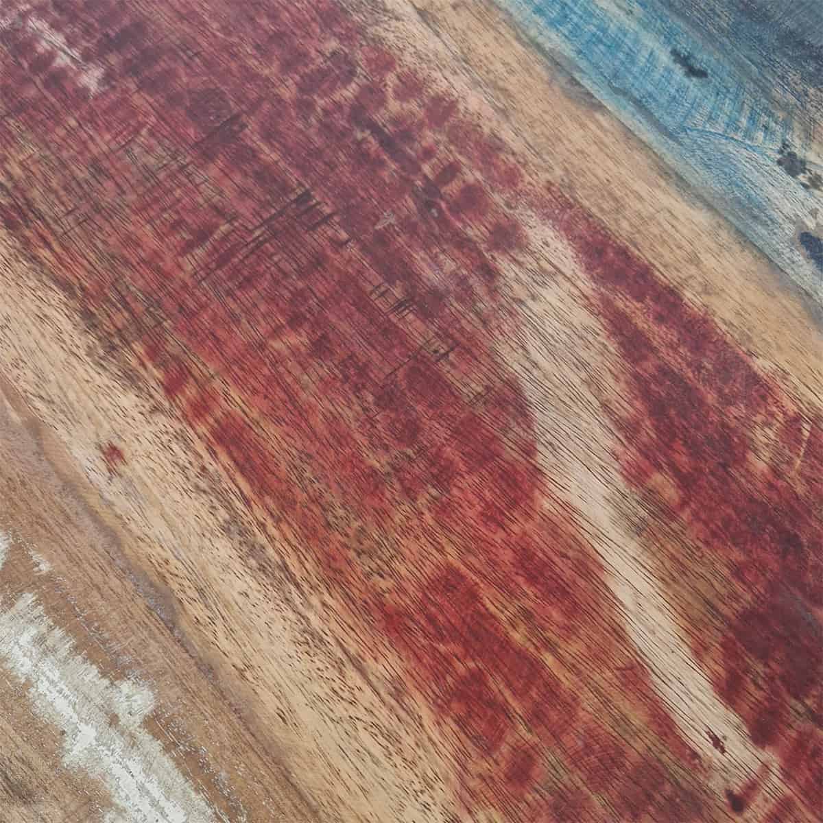 Plateau de table vintage en bois massif Color the World 70x70cm