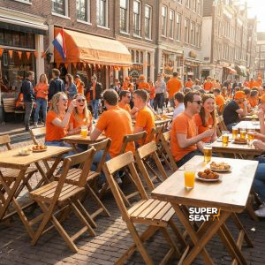 Super-Seat | Tables de bistrot (terrasses) vintage en bois Parade 80x60cm Chemises en bois, tables de bistrot en bois, tables de café en métal. | Horecameubilair