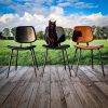 Chaise de bar Miles Retro vintage noire