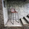 Tabourets de bar en cuir vintage Charlie cognac