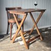 Table pliante bistro vintage en bois Parade 80x60cm