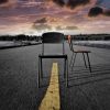 Chaise scolaire vintage Vanitas noire