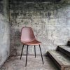 Chaises vintage Charlie en cuir, fauteuils en forme de cuvette cognac