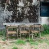 Tables de campagne vintage, tables pliantes de l'armée 182 x 70 cm