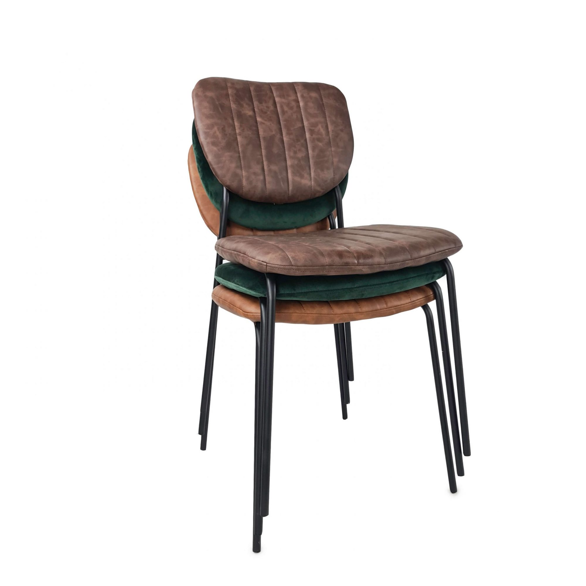 Jazz chaises empilables design horeca vert pétrole