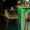 Tabourets de bar en cuir vintage Charlie cognac
