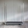 Super-Seat | A Chair Trolley XL Chariot de transport danois | Bleu, base métallique avec supports verticaux et planchers verticaux. Transport jusqu'à 160 cm. | Mobilier de restauration