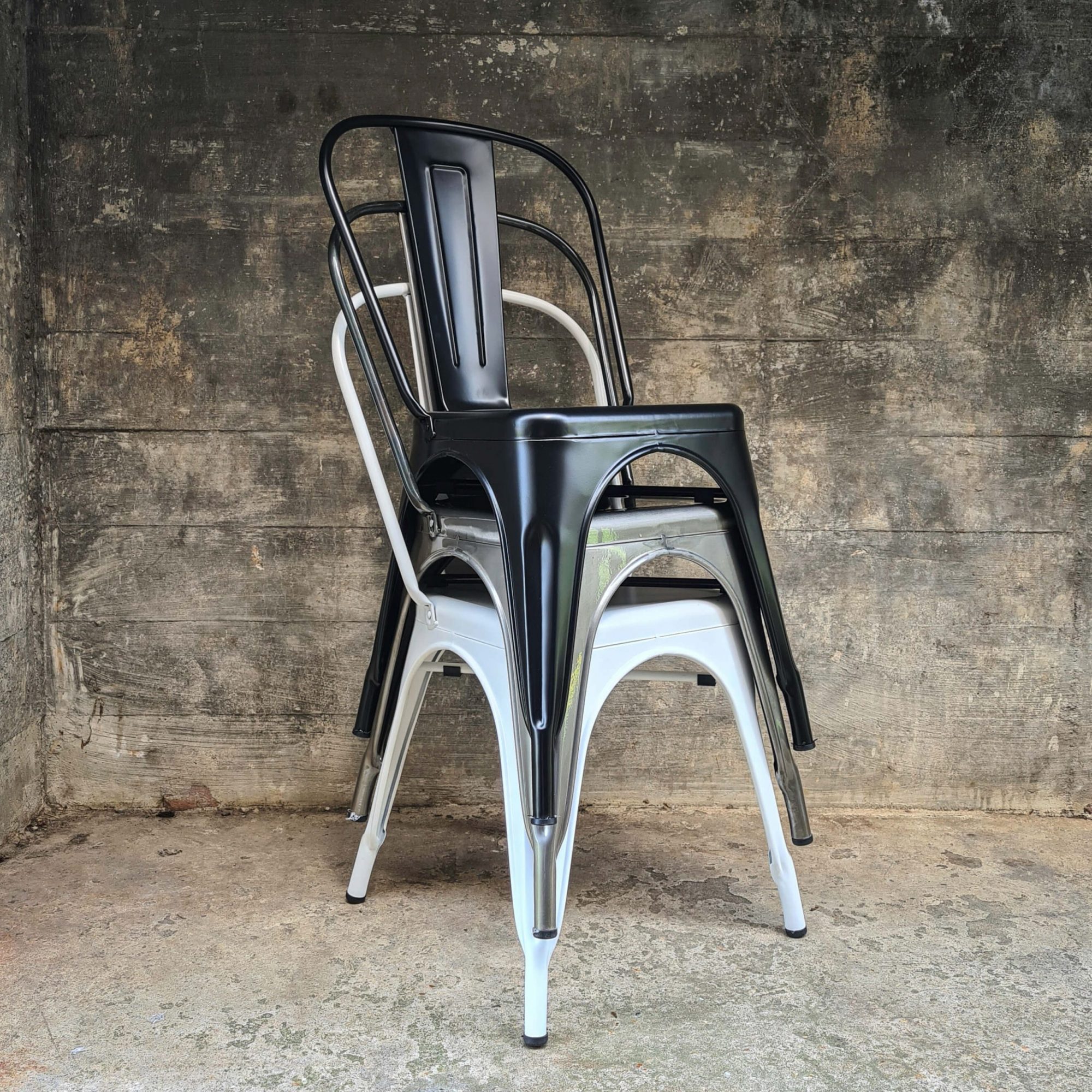 Toxor Chaise de terrasse pour restaurant mat noires