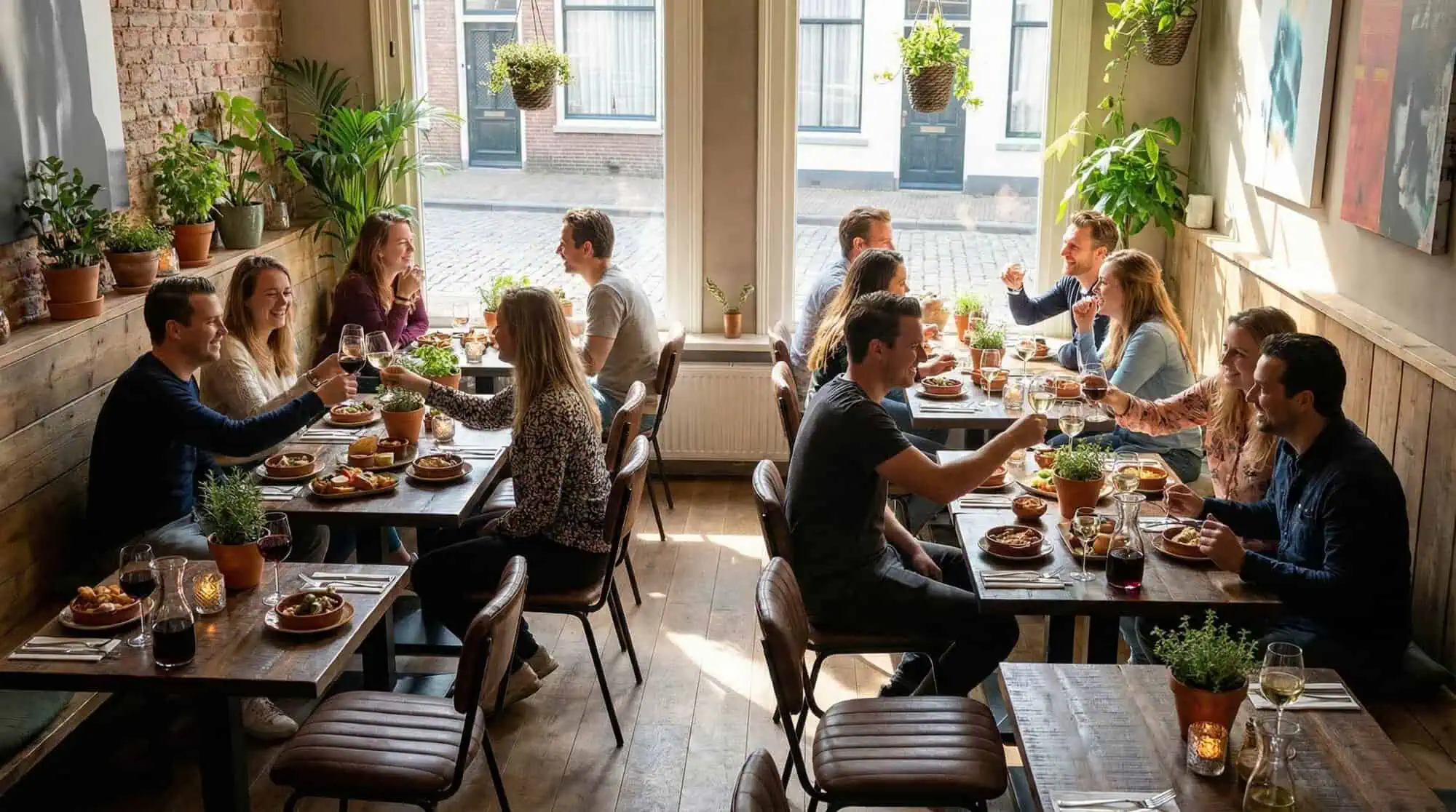 Plateau de table en bois vintage mangue Amsterdam 70x70cm