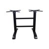 Super-Seat | The Hospitality Bistro Terrace Folding Table Base Double Black | Base élégante en métal noir avec deux colonnes et une barre transversale. | Mobilier pour la restauration