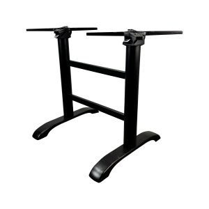 Super-Seat | Zwart metalen tafelonderstel met dubbele poten, perfect voor horeca tafels. | Horecameubilair