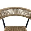 Chaise de terrasse pour restaurant Praag tressée avec accoudoirs