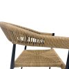 Chaise de terrasse pour restaurant Praag tressée avec accoudoirs