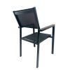 Chaise de restaurant pour terrasse en textile Sunny noire