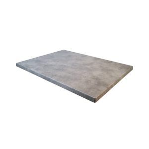 Super-Seat |Werzalit plateaux de table ardoise 120x70cm| Grijze, gladde rechthoekige steentafel voor horeca, afgebeeld op wit. | Horecameubilair