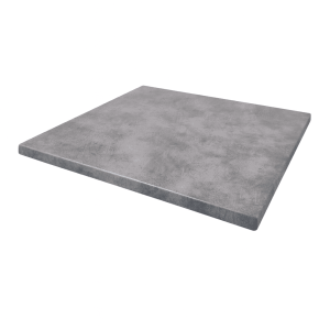 Super-Seat | Plateau de table Werzalit 70 x 70 cm | Vierkante, matte grijze tafel met lichte textuur. Matériau : Acier, bois moderne. | Horecameubilair