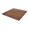 Super-Seat | A Werzalit hospitality patio table tops table top | Teak brown, natural grain, 70x70cm, durable for outdoor use. | Mobilier de restauration
