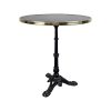 Plateau de table pour restaurant Werzalit pour terrasse noir doré rond 70 cm