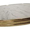 Plateau de table pour restaurant Werzalit pour terrasse marbre doré rond 70 cm
