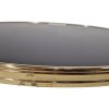 Plateau de table pour restaurant Werzalit pour terrasse noir doré rond 70 cm