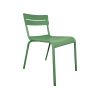 Super-Seat | Chaise de restaurant Bruxelles pour terrasse vert | Groene metalen stoel, modern ontwerp met licht gebogen zitting & rugleuning. | Horecameubilair