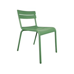 Super-Seat | Chaise de restaurant Bruxelles pour terrasse vert | Groene metalen stoel, modern ontwerp met licht gebogen zitting & rugleuning. | Horecameubilair