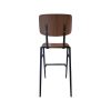 Tabourets industriels Rietveld marron / noir