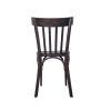 Chaise de café Thonet bois cintré marron à barreaux