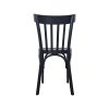 Chaise de café Thonet bois cintré noir à barreaux
