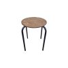Super-Seat | The Tabouret Vanitas School Stools Black | Tabouret en bois avec pieds en métal noir, un tabouret d'école élégant. | Mobilier de restauration