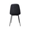 Chaise vintage Charlie en cuir, fauteuils en forme de cuvette noir