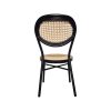Chaise de terrasse pour restaurant avec accoudoir Chopin Noir Thonet en toile