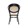 Chaise de terrasse pour restaurant avec accoudoir Chopin Noir Thonet en toile