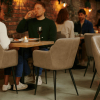 Super-Seat | Table à champagne en velours à diamants | Table à champagne en velours à diamants et plateau supérieur dans un cadre chaleureux de restaurant. | Horecameubilair