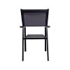 Chaise de restaurant pour terrasse en textile Sunny noire