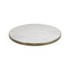 Plateau de table pour restaurant Werzalit pour terrasse marbre doré rond 70 cm