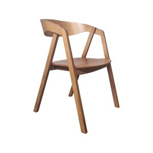 Super-Seat | The Malmö Scandinavian Hospitality Chairs Wood Honey Oak | Chaise minimaliste en chêne clair poli avec des pieds angulaires. |. | Mobilier de restauration