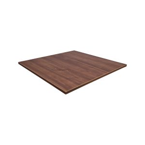 Super-Seat | 67x67cm Walnut Oak Melamine Table Top | Finition lisse brun foncé avec grain visible, parfait pour les tables d'accueil. | Mobilier de restauration