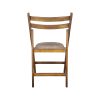 Chaise pliante en bois vintage Hera brun miel