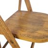 Chaise pliante en bois vintage Hera brun miel