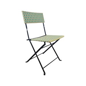 Super-Seat | The Paris Folding Chair | Rotin turquoise, structure métallique, look rétro et design fonctionnel. | Mobilier de restauration