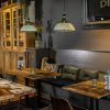 Plateau de table vintage en bois massif Color the World 70x70cm