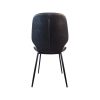 Chaise Seashell Ocean vintage en cuir noir