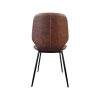 Chaise Seashell Ocean vintage en cuir cognac